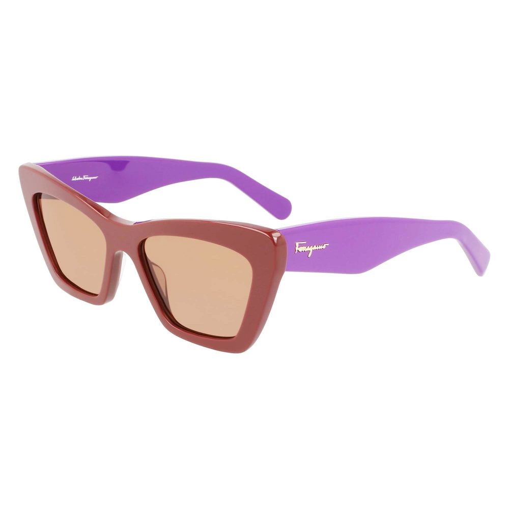 NEW Salvatore Ferragamo SF 929S 209 Brown & Violet Sunglasses with Brown Lenses